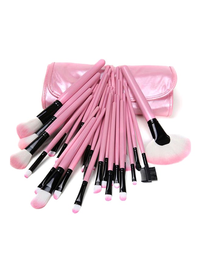 مجموعة من 32 فرشاة مكياج احترافية وردي - Image 2