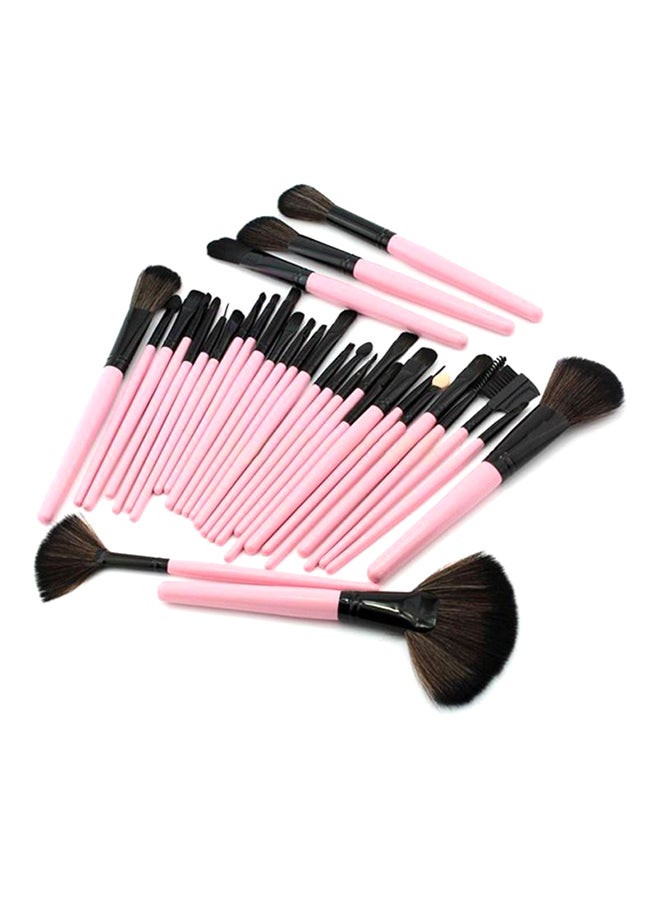 32-Piece Professional Makeup Brush Set Pink - Image 3