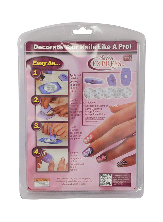 3-Piece Nail Art Kit Purple - Image 3