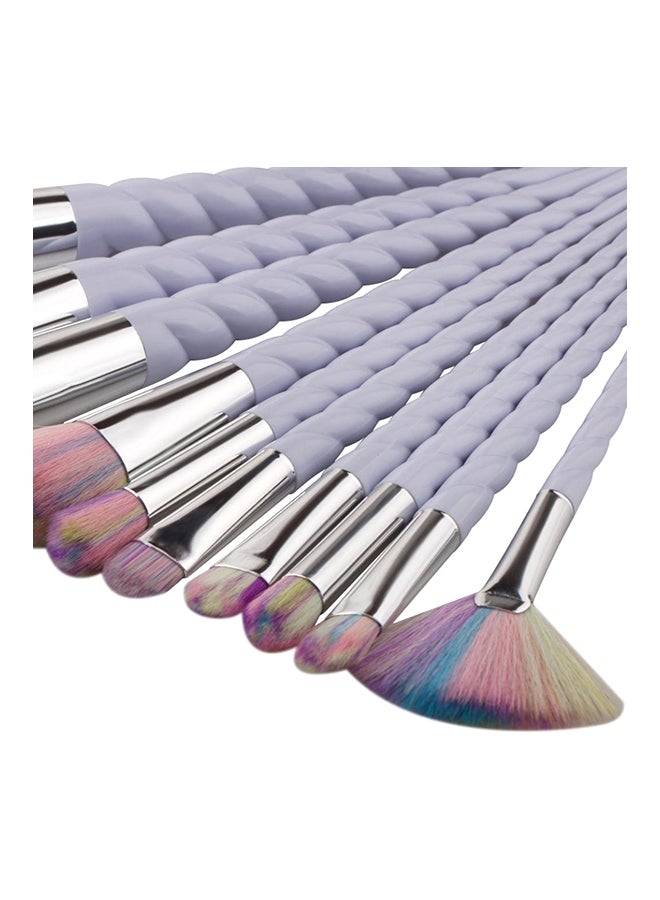 10-Piece Unicorn Makeup Brush Set Pinl - Image 5