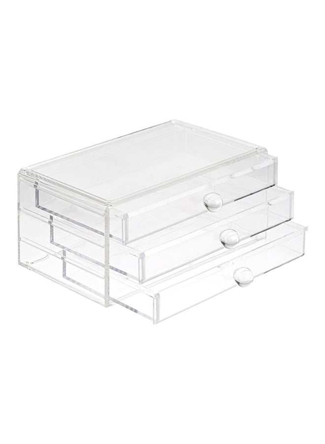 منظم أدوات تجميل مكوَّن من 4 أدراج شفاف - Image 2