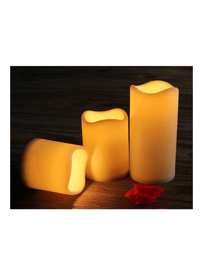 Generic - 3-Piece Candle Lights With Remote Control Multicolour - Image 1