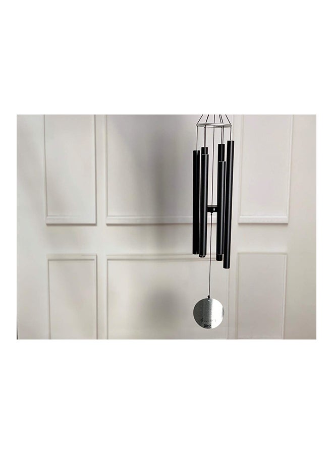 homes r us - Aureole Tunes Wind Chime Black/Silver 42inch - Image 1