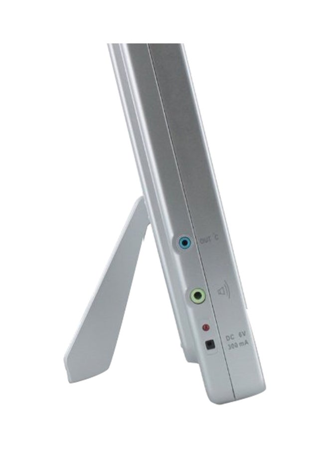 الفجر ساعة مكتب رقمية بتنبيه أذان أبيض/رمادي - Image 2