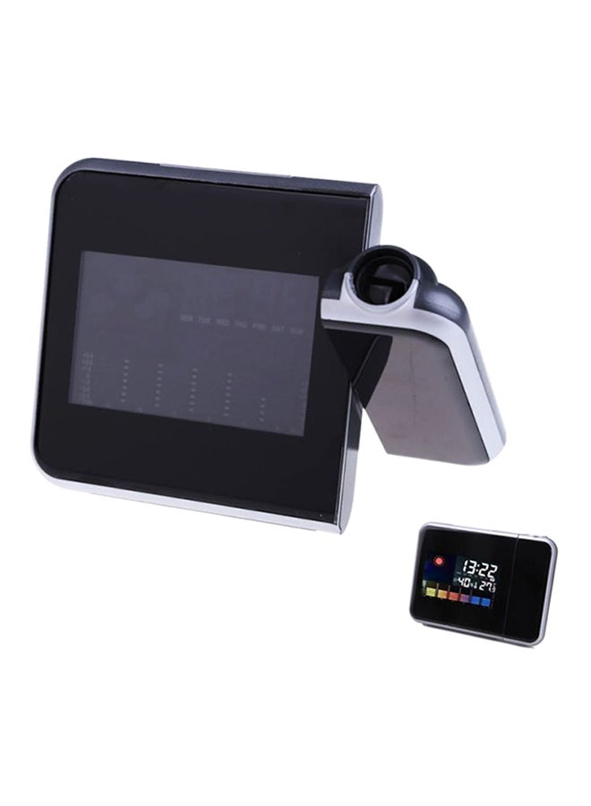 Digital LED Projector Alarm Clock Black/Silver