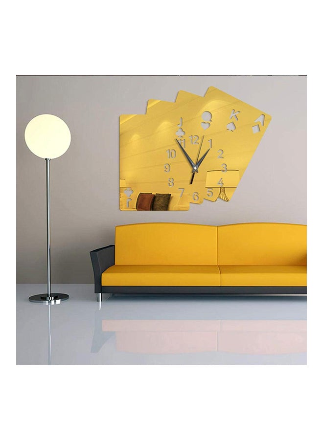 Sharpdo Card Pattern Analog Wall Clock Gold 30 x 30cm - Image 3
