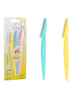 Generic 3-Piece Eyebrow And Facial Hair Trimmer Blue/Pink/Yellow  - Image 1