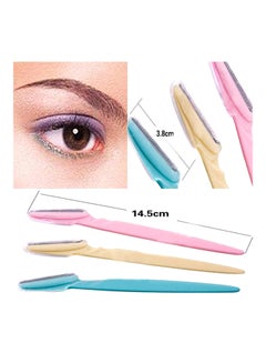 Generic 3-Piece Eyebrow And Facial Hair Trimmer Blue/Pink/Yellow  - Image 2