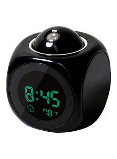 Digital Wall Projector Alarm Clock Black