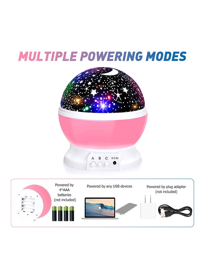 Generic Star And Moon Rotating Projector Night Lamp Black/White/Pink 13x13x14.5cm  - Image 4