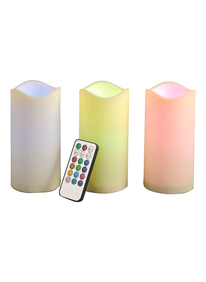 CANDLE CHOICE 3-Piece Led Flameless Scented Candle Multicolour 4.13 x 10.63 x 7.13inch - Image 2