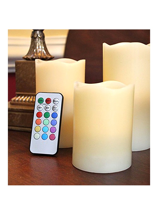 CANDLE CHOICE 3-Piece Led Flameless Scented Candle Multicolour 4.13 x 10.63 x 7.13inch - Image 3
