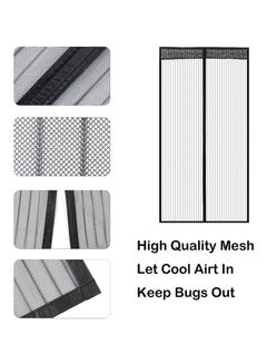 Generic Magic Mesh Magnetic Automatic Closure Anti-Mosquito Door Curtain Multicolour 100 x 210cm  - Image 2