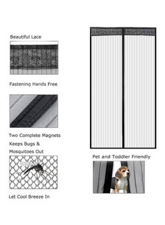 Magic Mesh Magnetic Automatic Closure Anti-Mosquito Door Curtain Multicolour 100 x 210cm - v1578025361/N20873242A_3