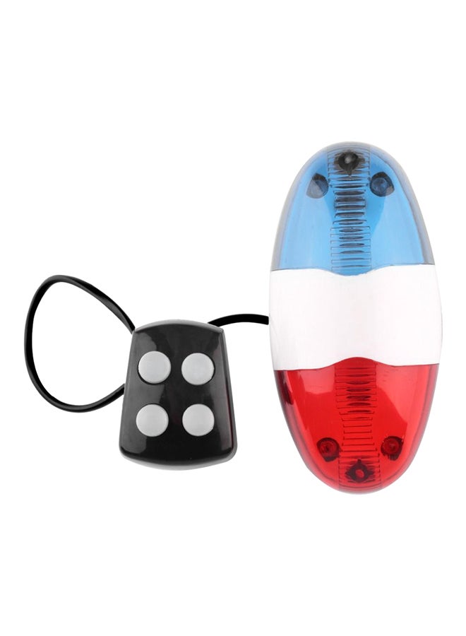 Optimal Shop 6 Bike Bicycle Police Led Light + 4 Loud Siren Sound Trumpet Cycling Horn Bell 3.81X0X12.7inch - Image 2