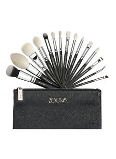 Zoeva 15-Piece Luxe Complete Set With Travel Pouch Black/Silver/White  - Image 2