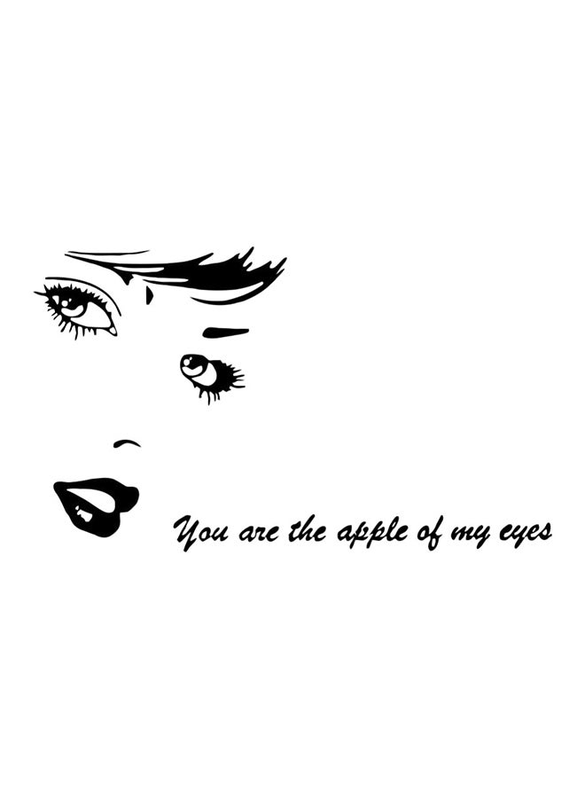 Sharpdo Woman With Quotes Wall Sticker Black 18 x 18cm - Image 1