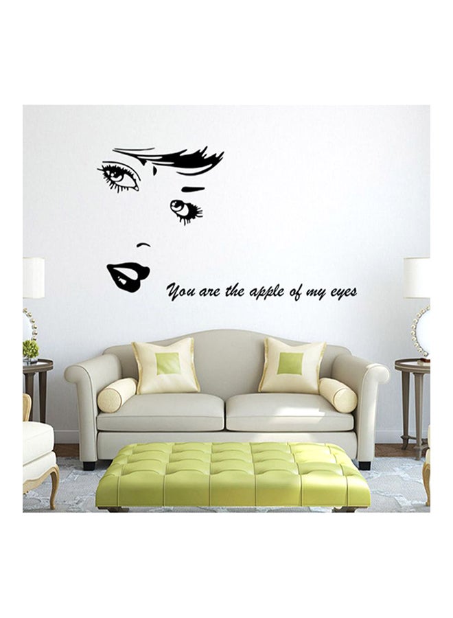 Sharpdo Woman With Quotes Wall Sticker Black 18 x 18cm - Image 2