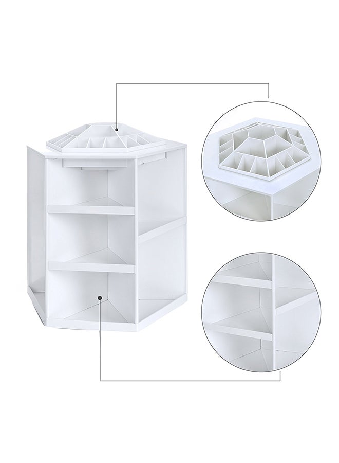 منظم مستحضرات تجميل دوار أبيض - Image 2