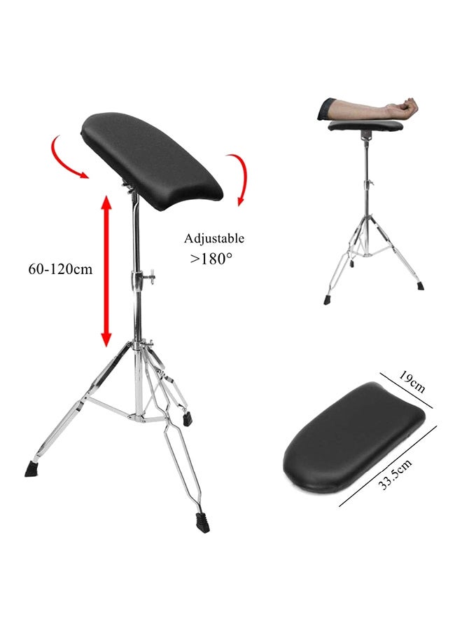 حامل داعم لرسم التاتو قابل للتعديل أسود/فضي - Image 4