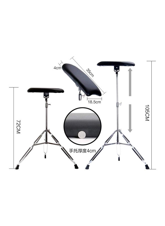 حامل داعم لرسم التاتو قابل للتعديل أسود/فضي - Image 3