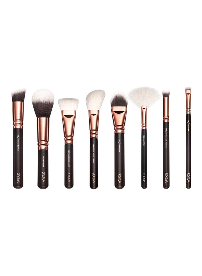 Zoeva 15-Piece  Rose Golden Complete Eyes Wool Makeup Brushes Sets Brown/Rose Gold/White  - Image 3