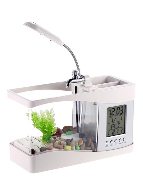 Mini USB LCD Desktop Fish Tank Aquarium Clock