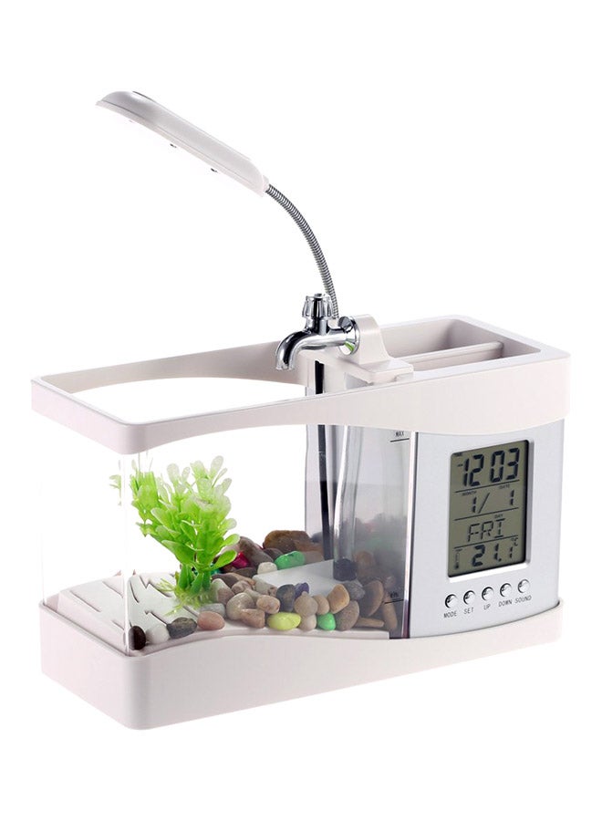 Mini USB LCD Desktop Fish Tank Aquarium Clock