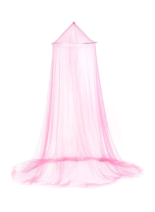 شبكة الحماية من البعوض المعلقة على السرير بشكل دائري ومناسبة للاستعمال في الخارج وردي - Image 2