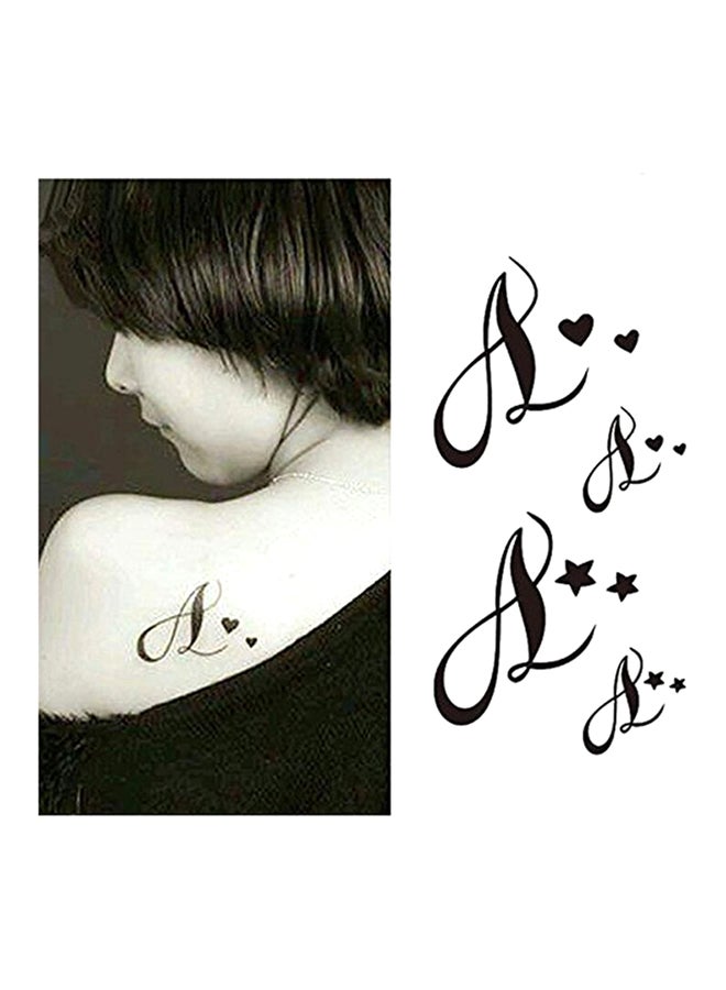 سانرليان ملصق تاتو مؤقتمضاد للماء مكون من 5 قطع أسود - Image 2