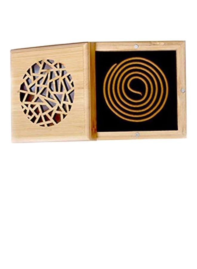 BAKHOOR AL BOSIDIN - Square Bamboo Bakhoor Burner For Oud Incense Sticks Brown - Image 1