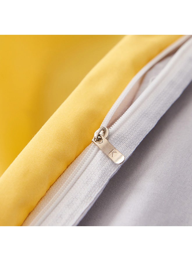 بيوينتي طقم مفرش سرير ماجيك بارادايس من 4 قطع polyester أصفر/ابيض Duvet Cover 150x200 Cm, Bed Sheet 160x220 Cm, Pillow Cover 48x75سم - Image 3