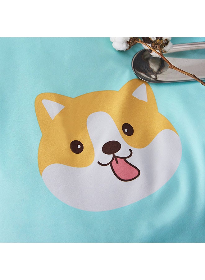 بيوينتي طقم مفرش سرير فاير وود دوج بارادايس من 4 قطع بوليستر أزرق/أصفر Duvet Cover 150x200 Cm, Bed Sheet 160x220 Cm, Pillow Cover 48x75سم - Image 5