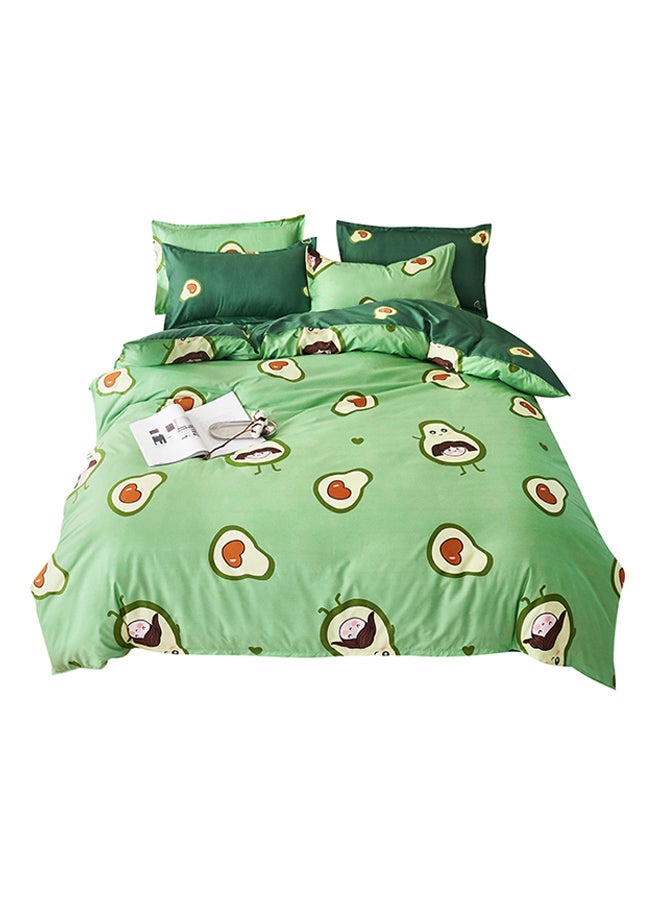بيوينتي طقم مفرش سرير أفوكادو بيبي مكون من 4 قطع polyester أخضر/بيج/بني Duvet Cover 150x200 Cm, Bed Sheet 160x220 Cm, Pillow Cover 48x75سم  - Image 1