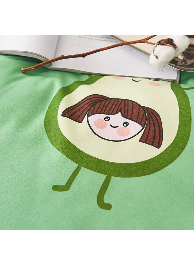 بيوينتي طقم مفرش سرير أفوكادو بيبي مكون من 4 قطع polyester أخضر/بيج/بني Duvet Cover 150x200 Cm, Bed Sheet 160x220 Cm, Pillow Cover 48x75سم  - Image 5