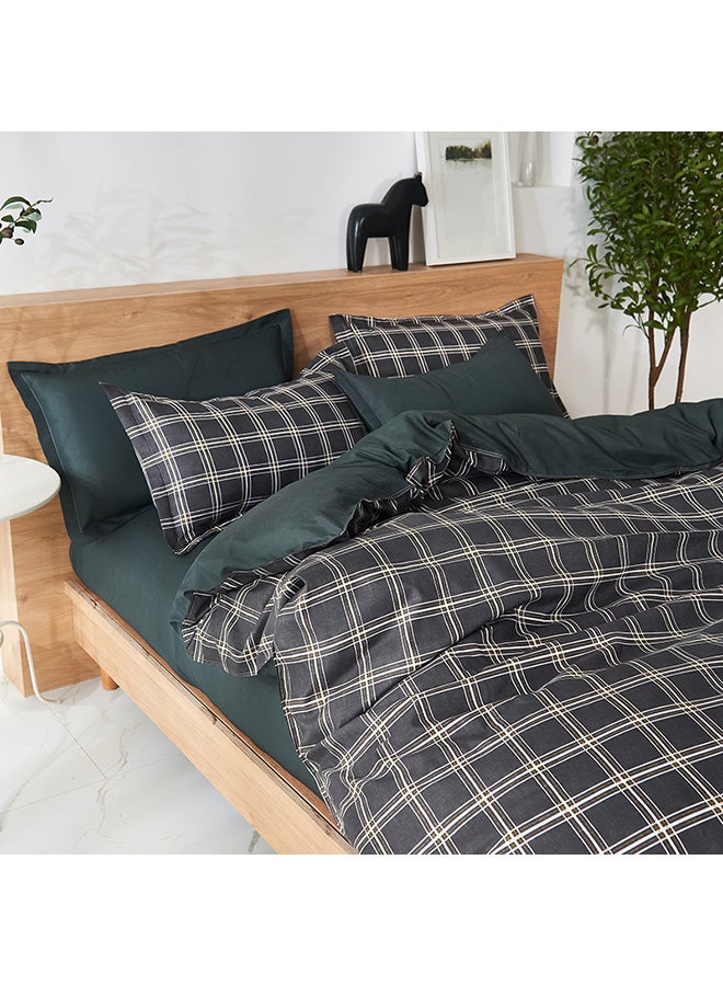 Beauenty 4-Piece Munich Design Bedding Set Polyester Black/White/Green Duvet Cover 150x200 Cm, Bed Sheet 160x220 Cm, Pillow Cover 48x75cm  - Image 2