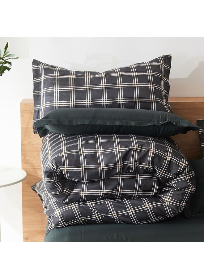 Beauenty 4-Piece Munich Design Bedding Set Polyester Black/White/Green Duvet Cover 150x200 Cm, Bed Sheet 160x220 Cm, Pillow Cover 48x75cm  - Image 3