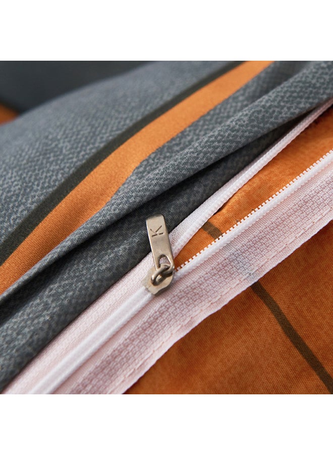 بيوينتي طقم مفرش سرير داي لايت ألور مكون من 4 قطع بوليستر رمادي داكن/أصفر/أسود - Image 4