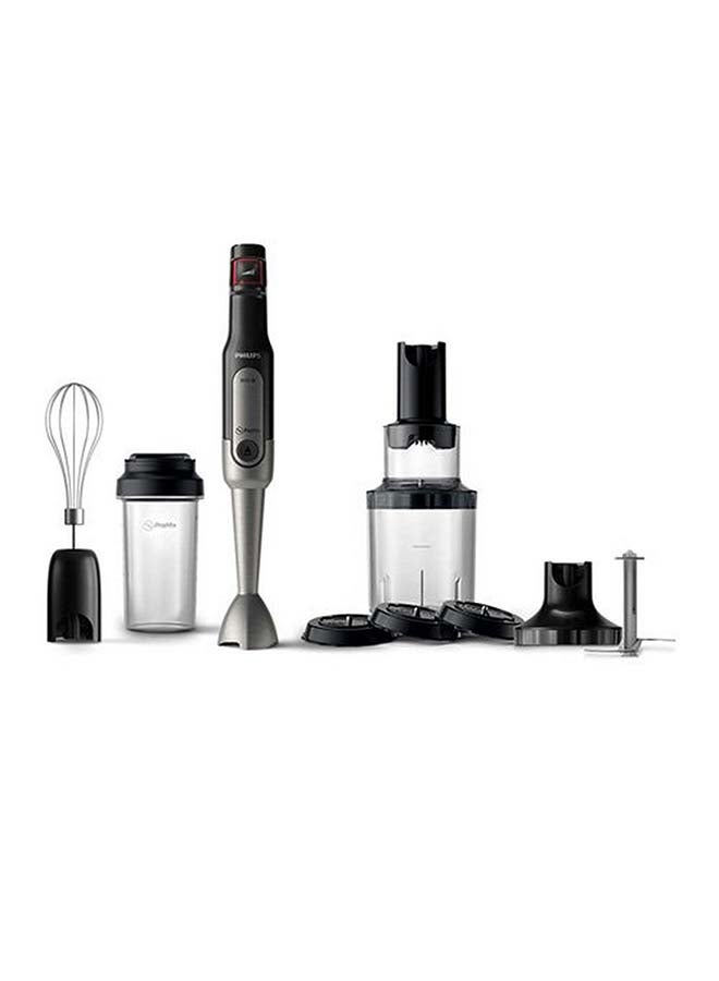 Philips - Metal Bar Handblender - ProMix Technology, Speed Touch Technology, Including On-the-go tumbler + XL Chopper + Whisk + Spiralizer, HR2657/91 Silver/Black - Image 1