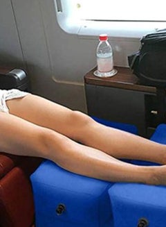Generic Inflatable Foot Rest Travel Pillow Blue 46 x 39cm  - Image 2