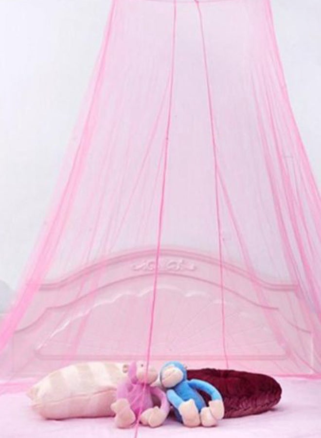 Round Premium Mosquito Net Pink California King  - Image 2