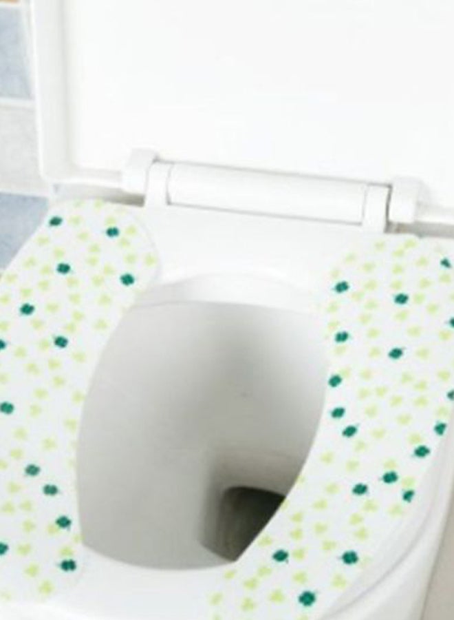 Pair Of Washable Soft Toilet Seat Cushion Pad Blue/Green/White - Image 2