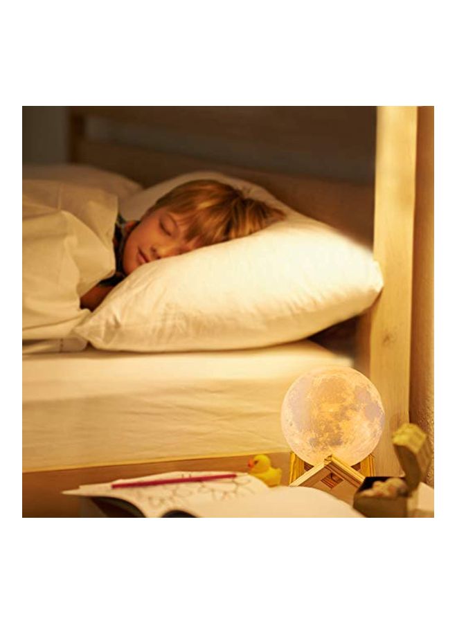 Rechargeable 3D Moon Lamp Yellow/Gold 4inch