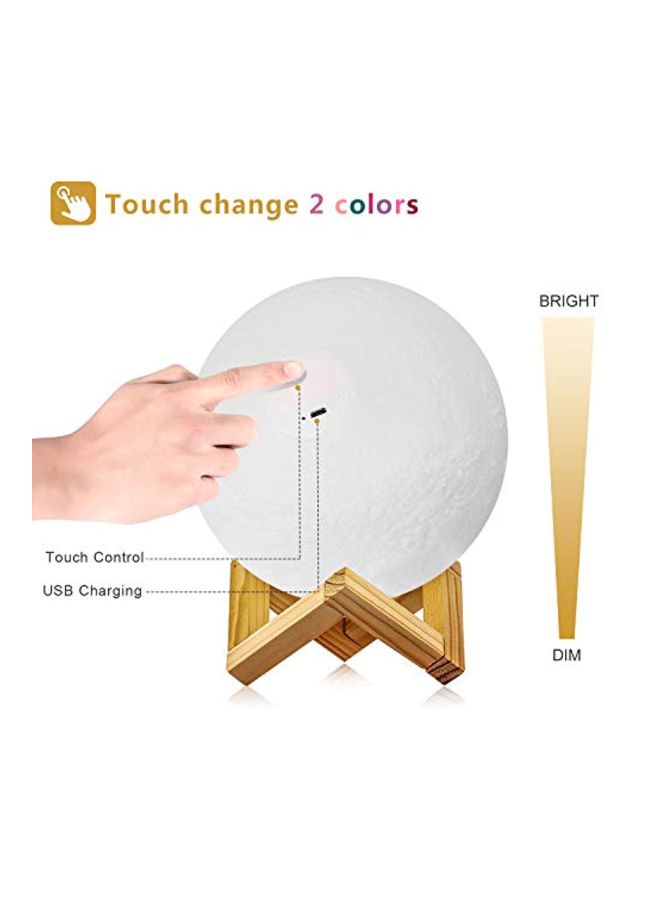 Rechargeable 3D Moon Lamp Yellow/Gold 4inch