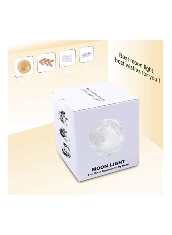 Rechargeable 3D Moon Lamp Yellow/Gold 4inch