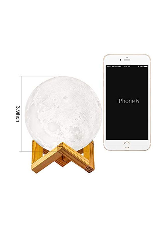 Rechargeable 3D Moon Lamp Yellow/Gold 4inch