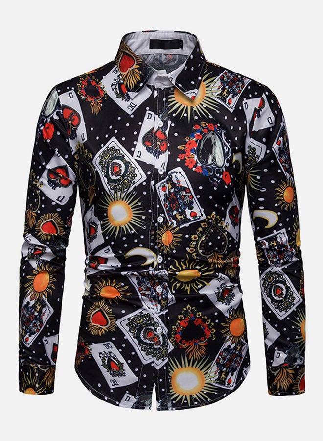 Long Sleeves Collared Neck Shirt Multicolour  - Image 1