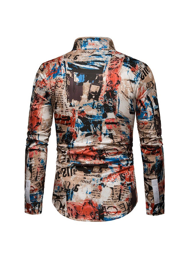 Long Sleeves Collared Neck Shirt Multicolour  - Image 2