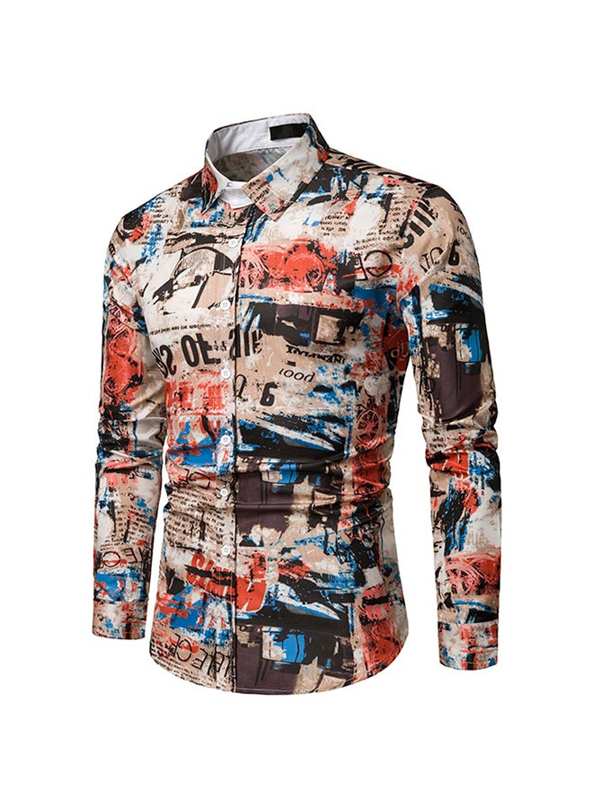 Long Sleeves Collared Neck Shirt Multicolour  - Image 3