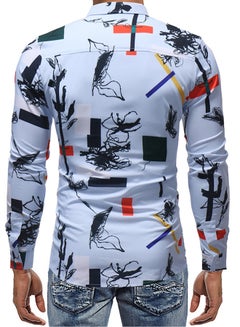 Generic Button Down Printed Casual Shirt Multicolour  - Image 2